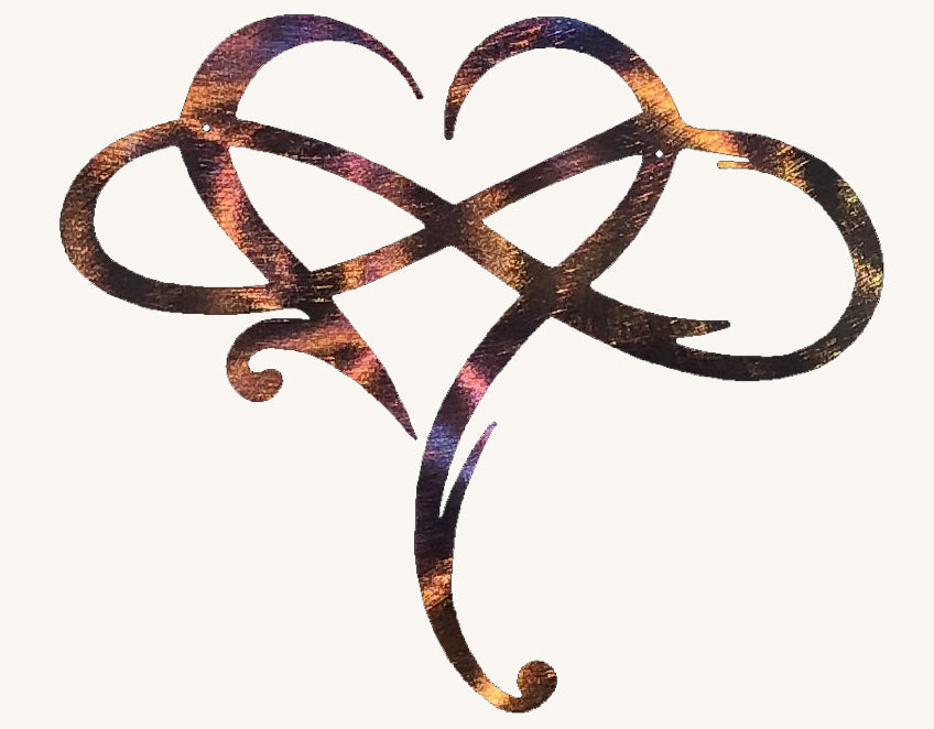Infinity Heart Metal Art