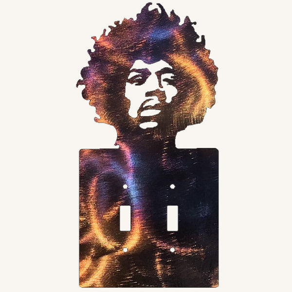 Jimi Hendrix Metal Art Light Switch Cover