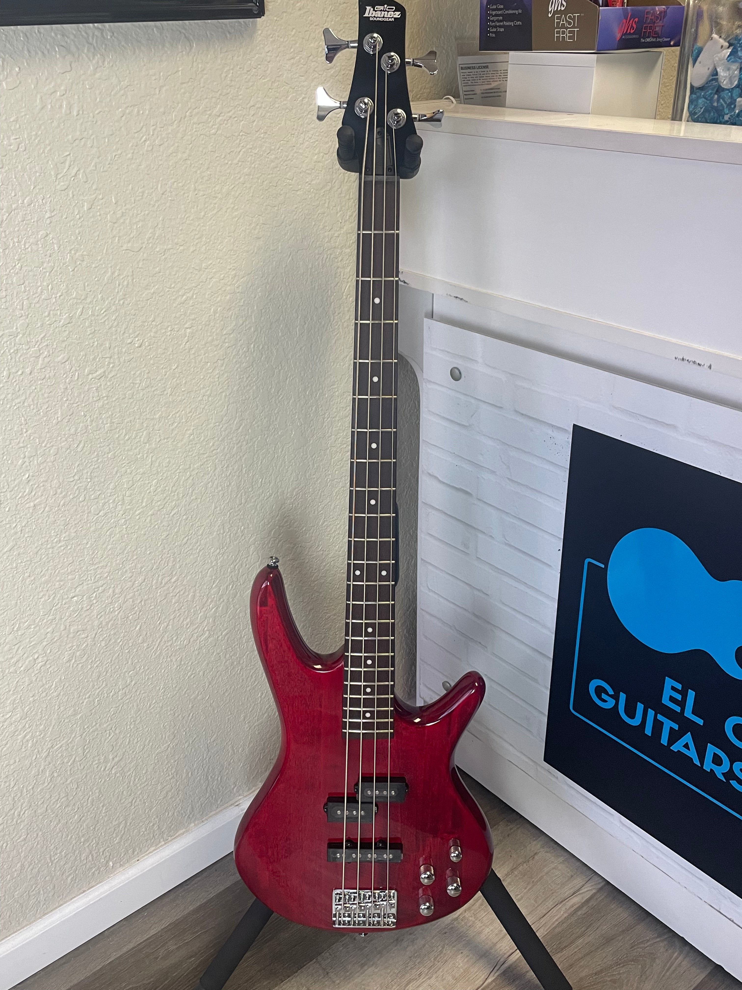 Ibanez GSR200 Gio SR 4-String Electric Bass - Transparent Red