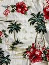 Ky's Men Hawaiian Shirt Surfing Santa Made in Hawaii Shirt L