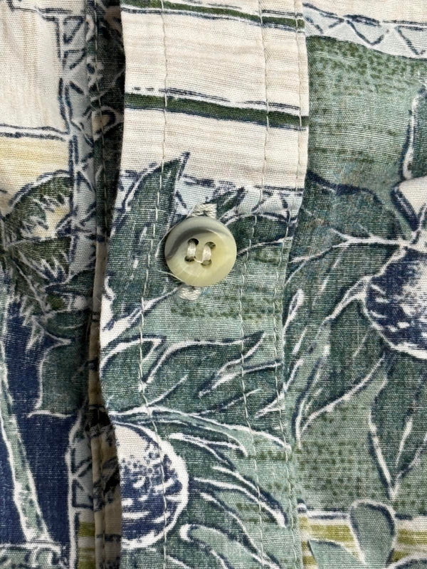 Go Barefoot Mens Hawaiian Panel Shirt - Made in Hawaii Shirt