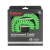 Kirlin IMK-202 30' Premium Coil Instrument Cable – Foliage Green