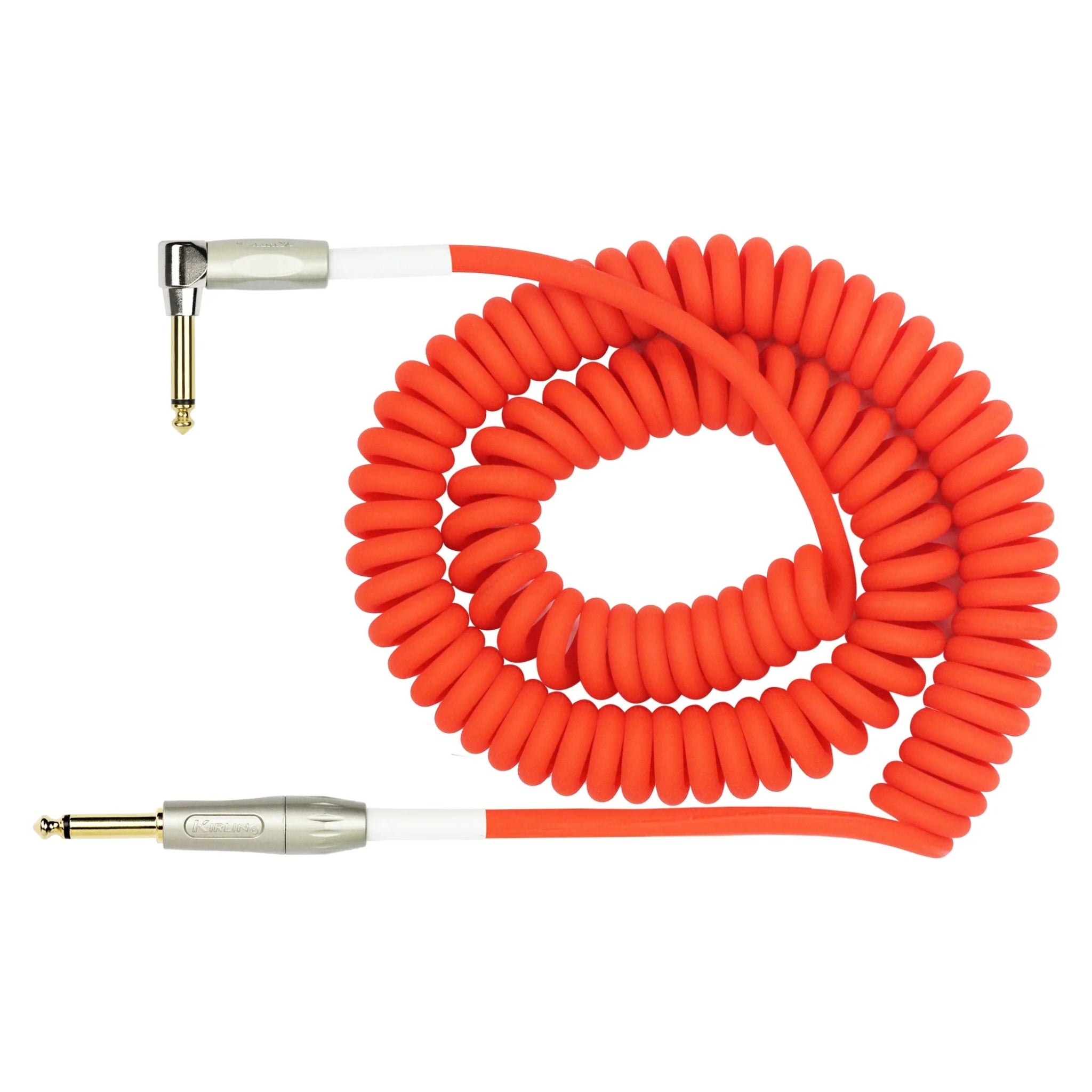 Kirlin IMK-202 30' Premium Coil Instrument Cable – Sunset Red