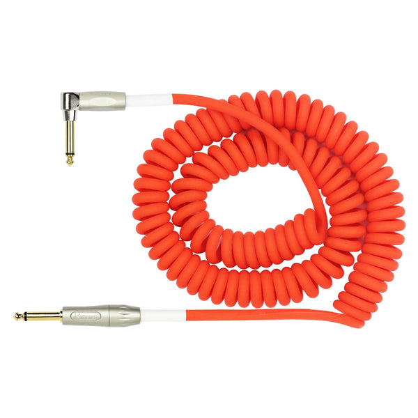 Kirlin IMK-202 30' Premium Coil Instrument Cable – Sunset Red