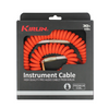 Kirlin IMK-202 30' Premium Coil Instrument Cable – Sunset Red