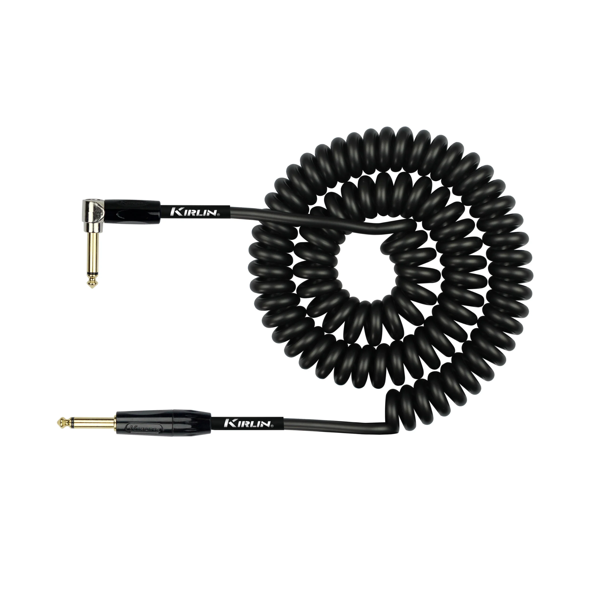 Kirlin IPK-222 30' Premium Coil Instrument Cable – Metallic Black
