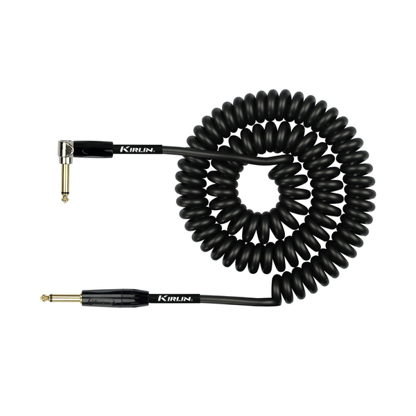 Kirlin IPK-222 30' Premium Coil Instrument Cable – Metallic Black