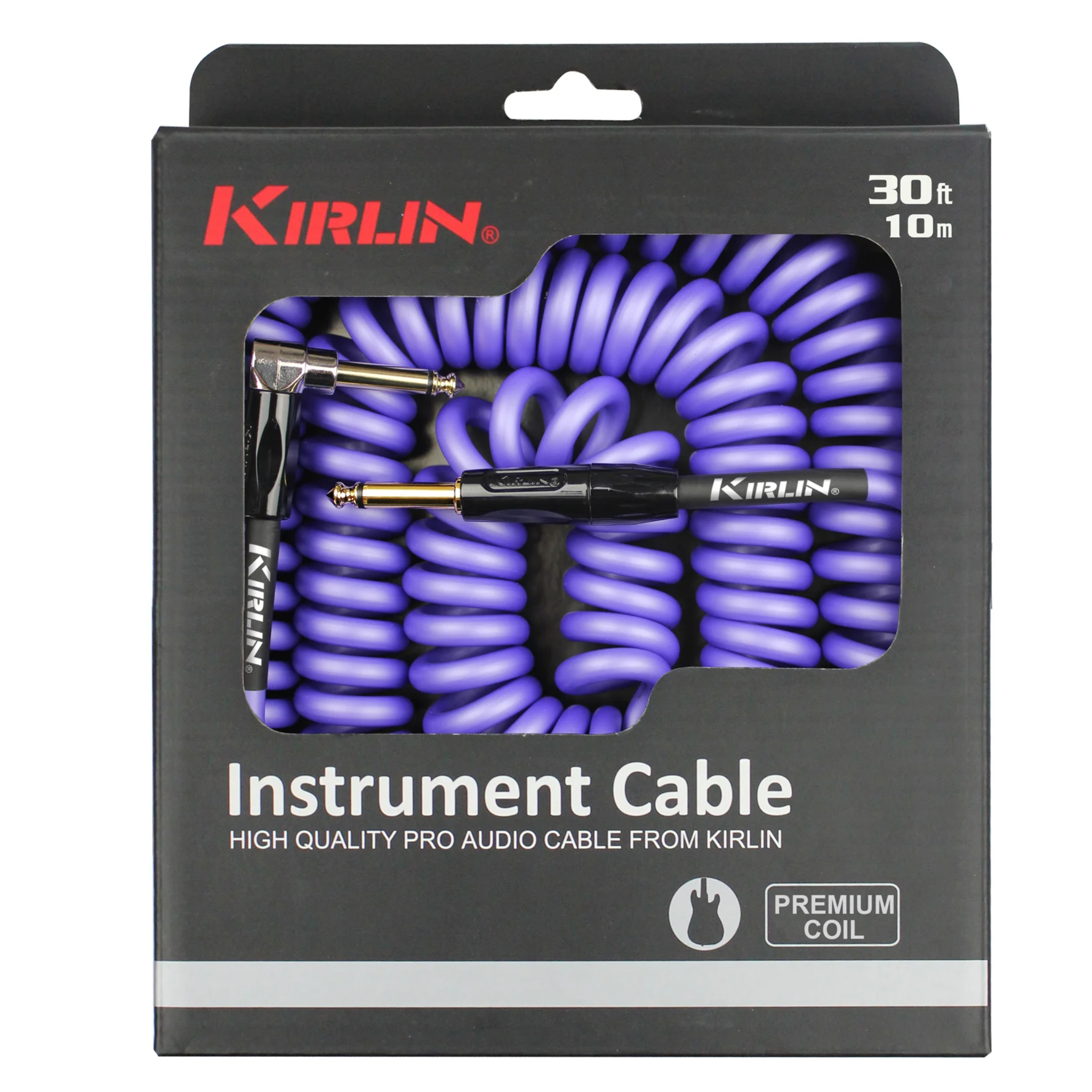 Kirlin IMK-182 30' Premium Coil Instrument Cable – Royal Blue