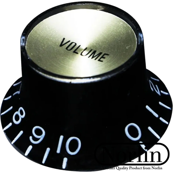 Embossed Top Hat Reflector Volume Knob for Gibson® Guitars