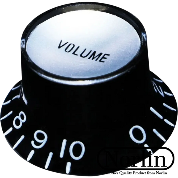 Embossed Top Hat Reflector Volume Knob for Gibson® Guitars