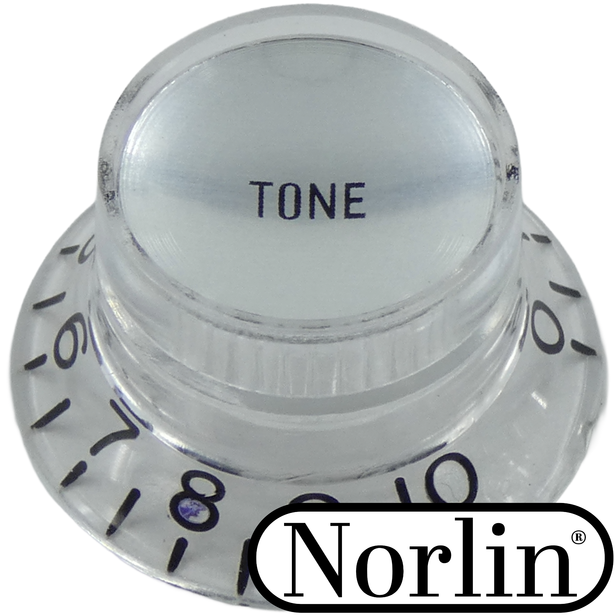 Embossed Low Top Hat Reflector Tone MOD Knob for Gibson® Guitars