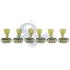 Kluson Tuners (Deluxe Series) w/ Double RIng Keystone "Tulip" Buttons (L3+R3) Single-Line - Fits Gibson®
