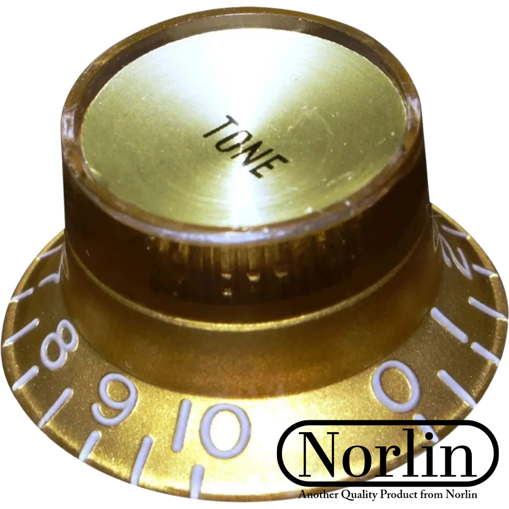 Embossed Top Hat Reflector Tone Knob for Gibson® Guitars