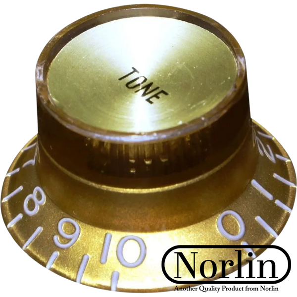 Embossed Top Hat Reflector Tone Knob for Gibson® Guitars