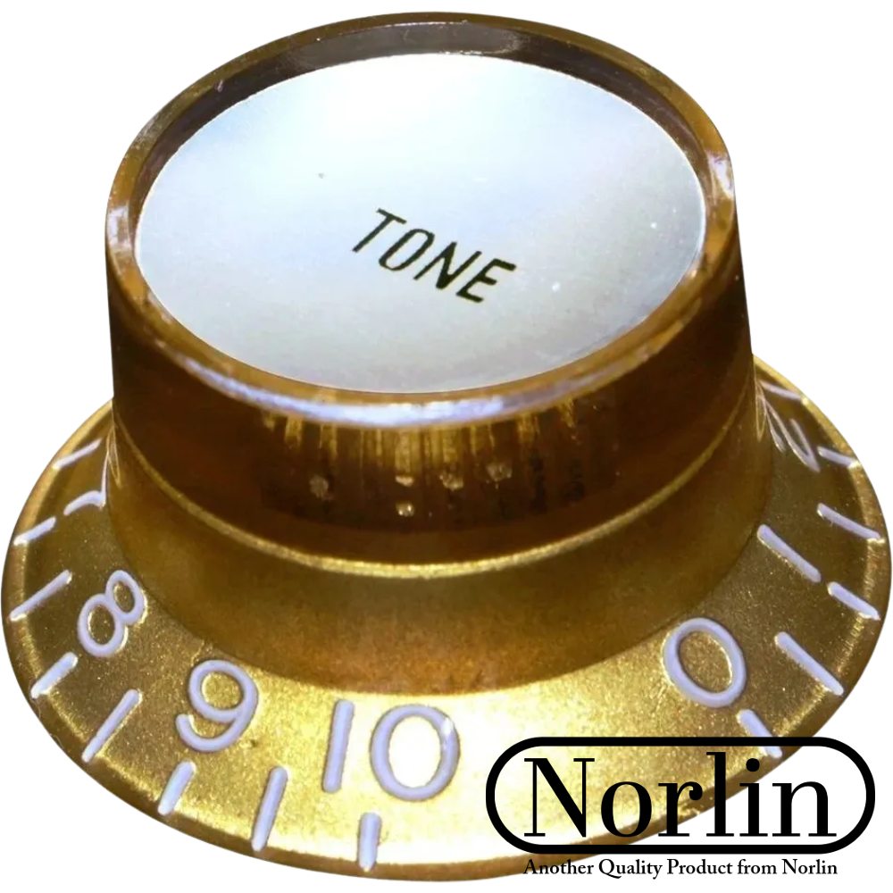 Embossed Top Hat Reflector Tone Knob for Gibson® Guitars