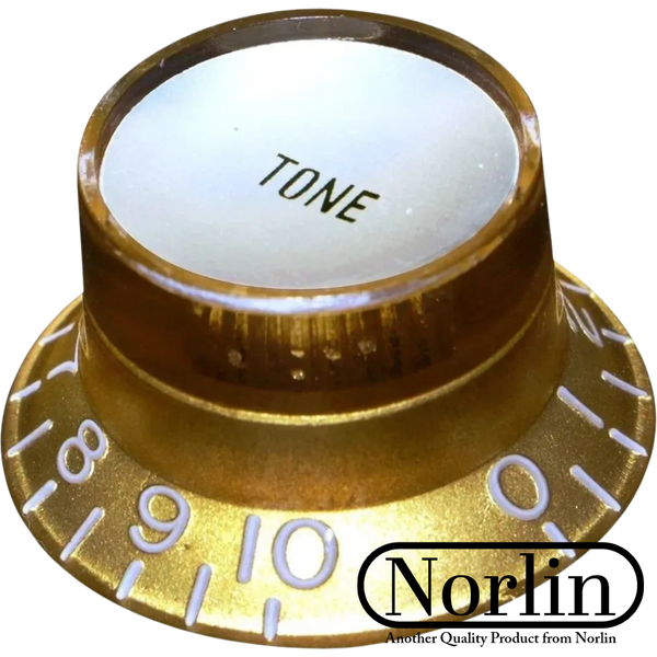 Embossed Top Hat Reflector Tone Knob for Gibson® Guitars