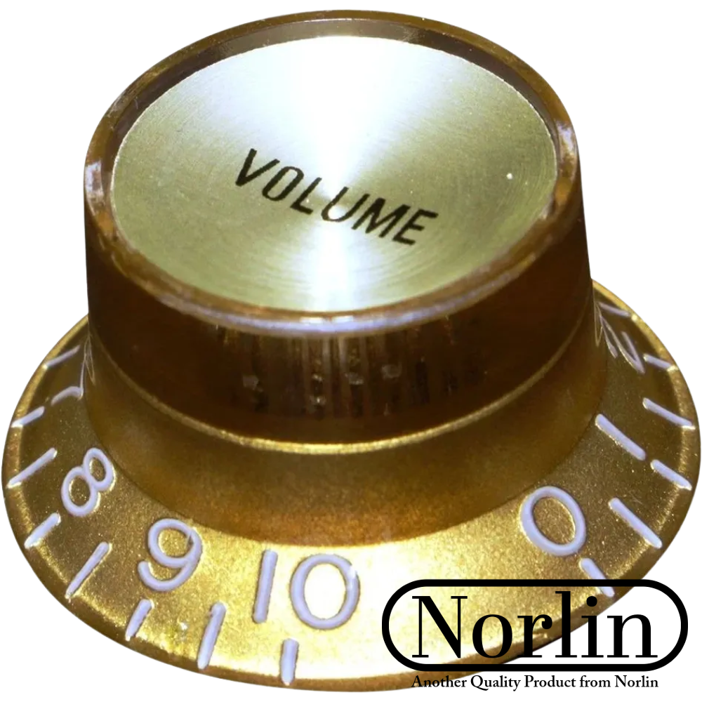 Embossed Top Hat Reflector Volume Knob for Gibson® Guitars