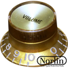 Embossed Top Hat Reflector Volume Knob for Gibson® Guitars