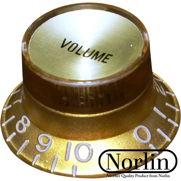 Embossed Top Hat Reflector Volume Knob for Gibson® Guitars