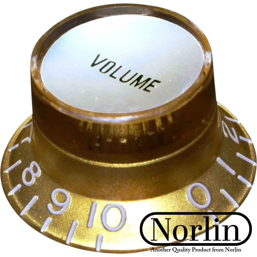 Embossed Top Hat Reflector Volume Knob for Gibson® Guitars