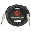 KIRLIN INSTRUMENT CABLE 20' 20AWG 1/4" MONO PLUG