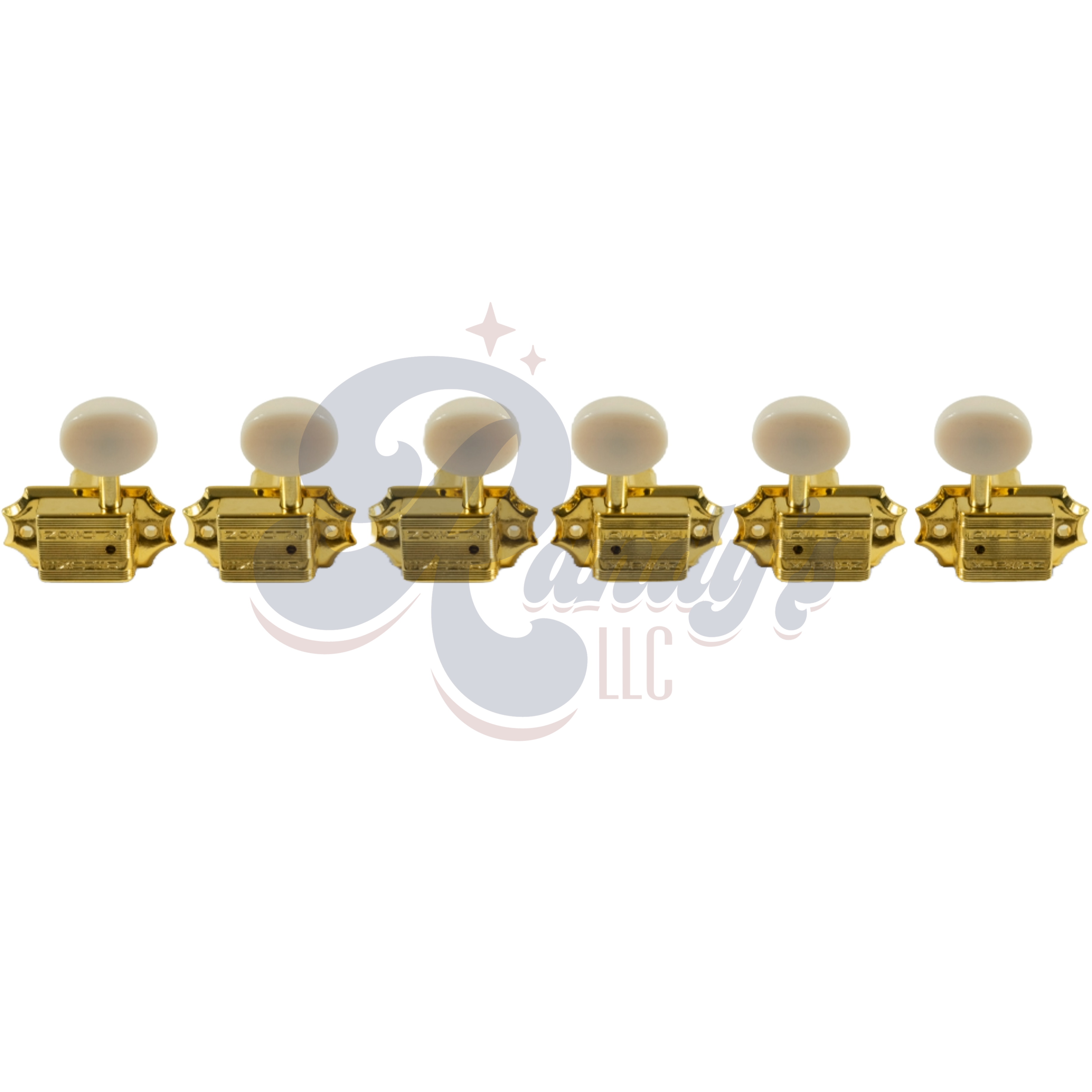 Kluson Tuners (Deluxe Series) w/ Oval Buttons (L3+R3) Single-Line - Fits Gibson® CLOSEOUT