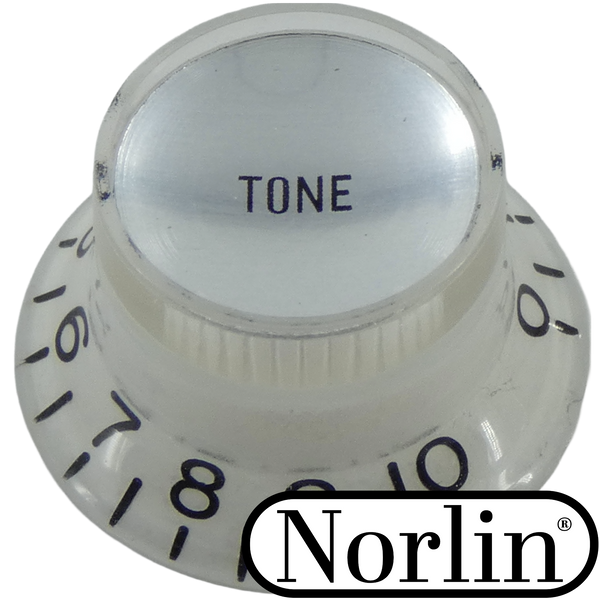 Embossed Low Top Hat Reflector Tone MOD Knob for Gibson® Guitars