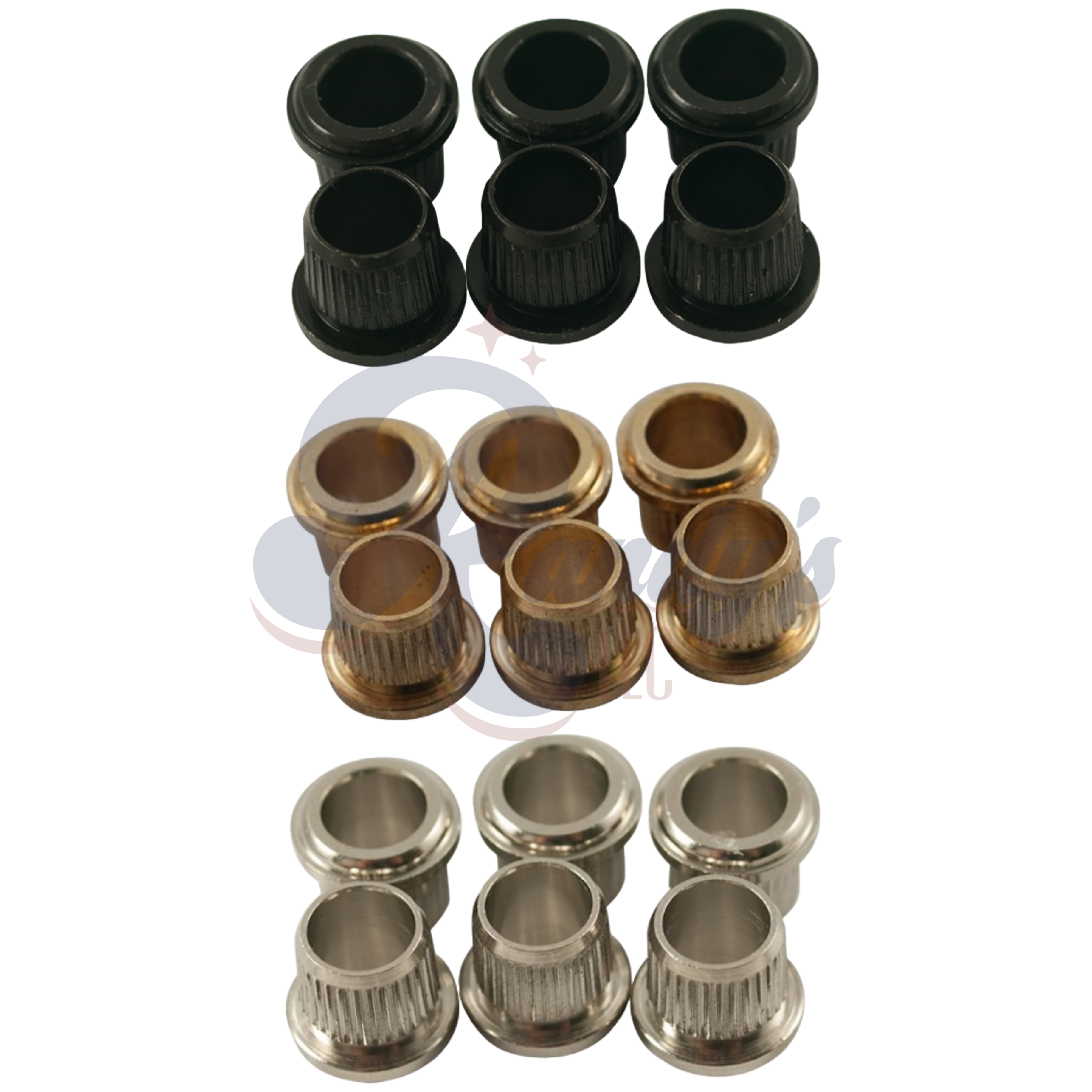 Kluson Replacement Round Bushings for Deluxe & Supreme Series (6-Pack) - Fits Gibson®