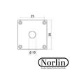 Historic Square Jack Plate for Gibson® Guitars
