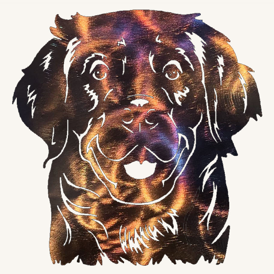 Labrador Retriever Face Metal Art
