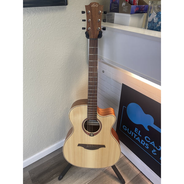 LAG GLA T70ACE-NAT Auditorium Cutaway Acoustic-Electric Guitar | Natural Finish