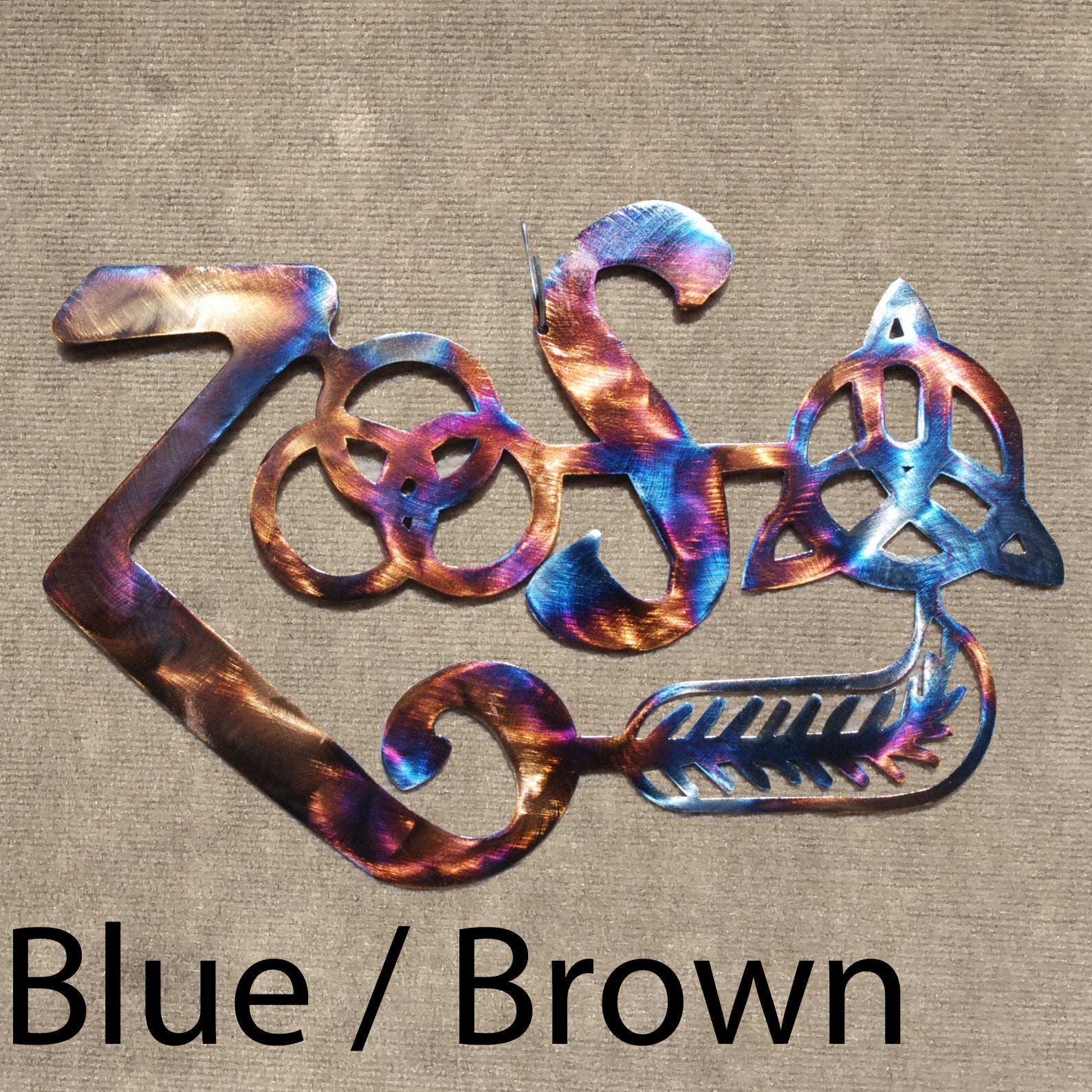 Led Zeppelin Zoso Four Symbols Metal Art