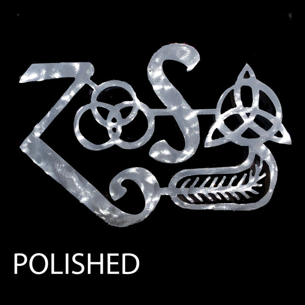 Led Zeppelin Zoso Four Symbols Metal Art