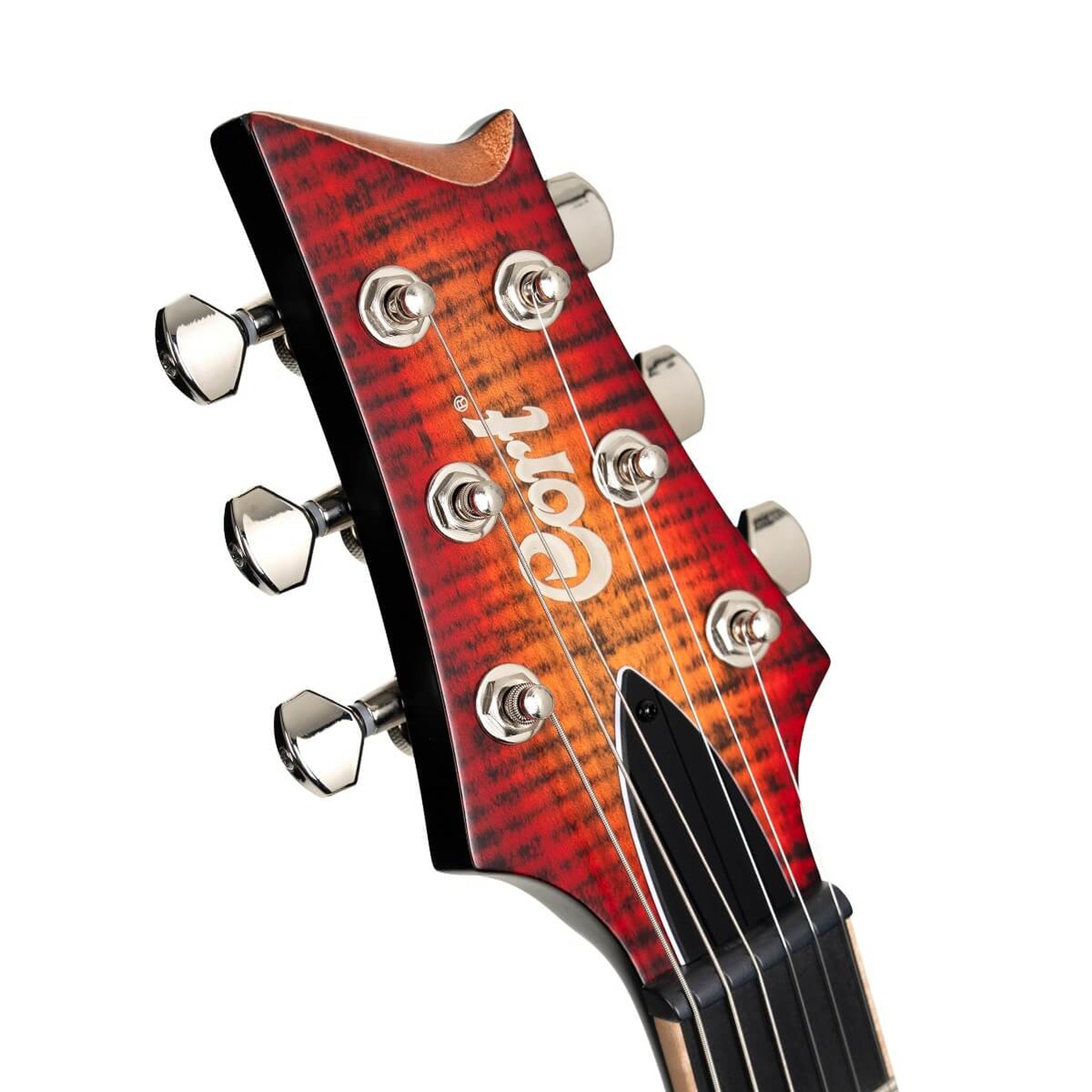 Cort M900 Semi-Hollow Electric Guitar with Piezo in Flaming Burst, photo 10