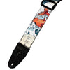 Guitar strap with fish pattern on a white background