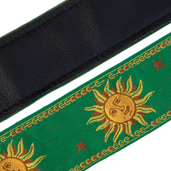 Green strap with sun and star pattern 