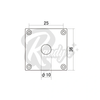 "Master Relic Collection" Historic Square Jack Plate - Fits '59 1959 R9 Gibson® Les Paul®