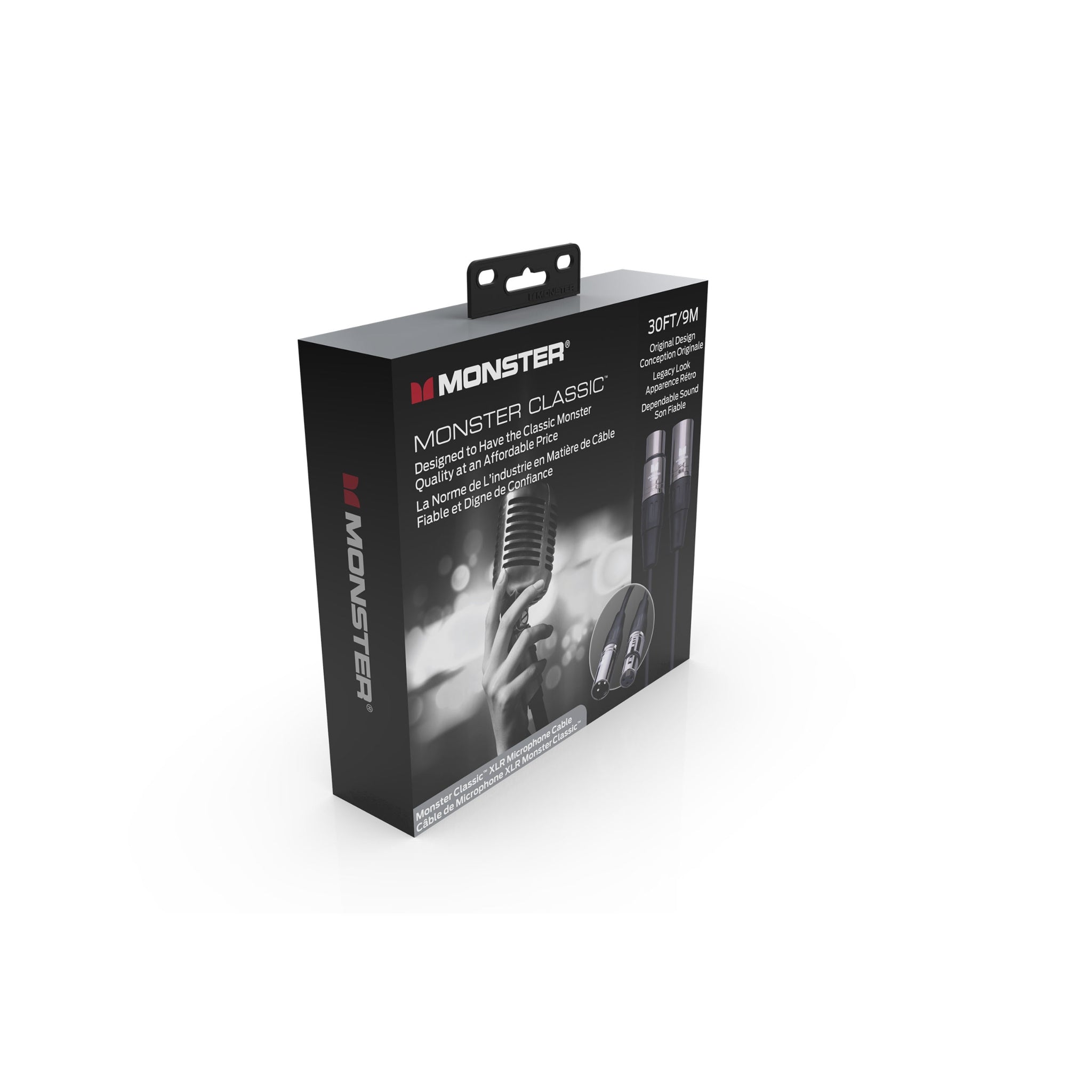 Monster Classic Pro Audio 30' Microphone Cable - XLR Mic Cable with Twisted Pair