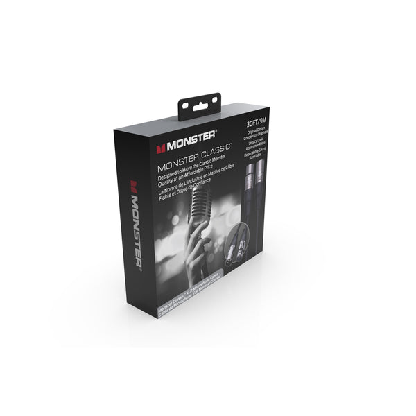 Monster Classic Pro Audio 30' Microphone Cable - XLR Mic Cable with Twisted Pair