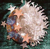 Moon, Stars and Sun 3-D Metal Wall Art Sculpture with Copper Stars 11", 17" or 26"