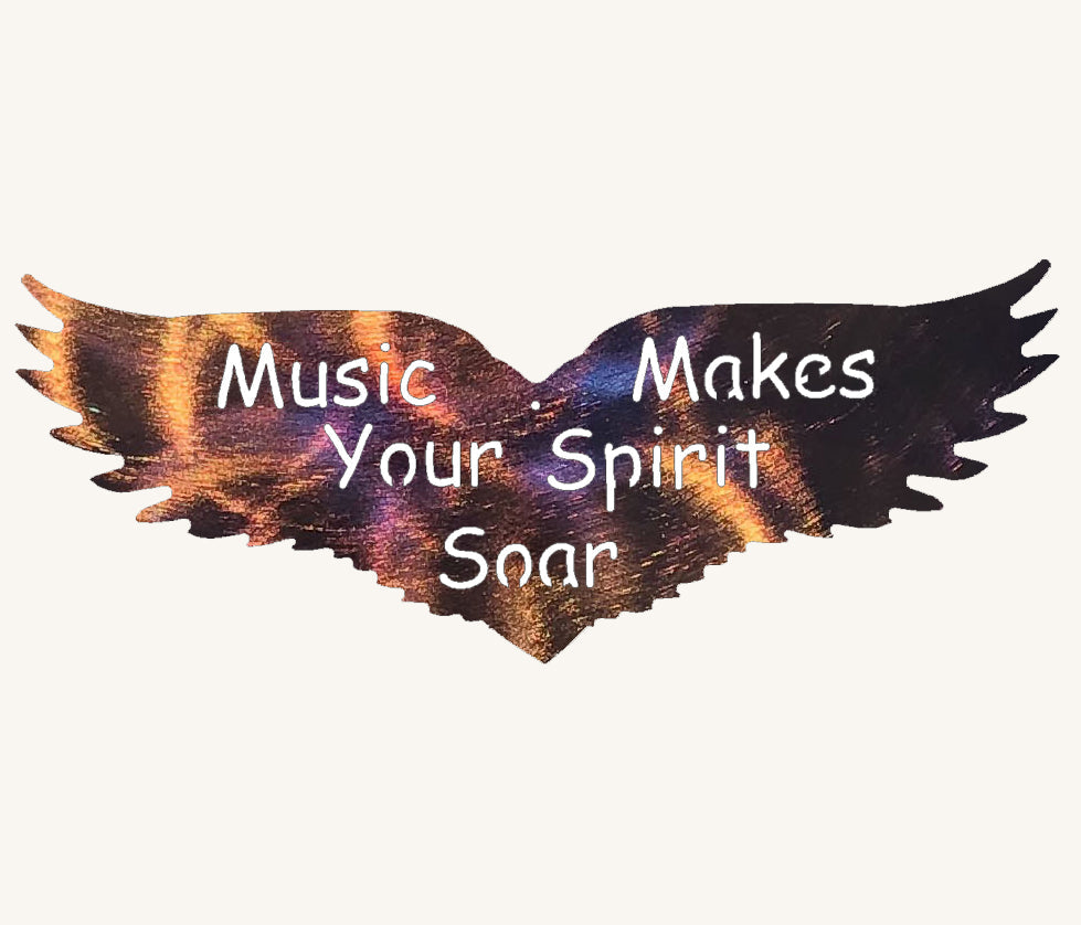 Music Makes Your Spirit Soar Metal Art Sculpture