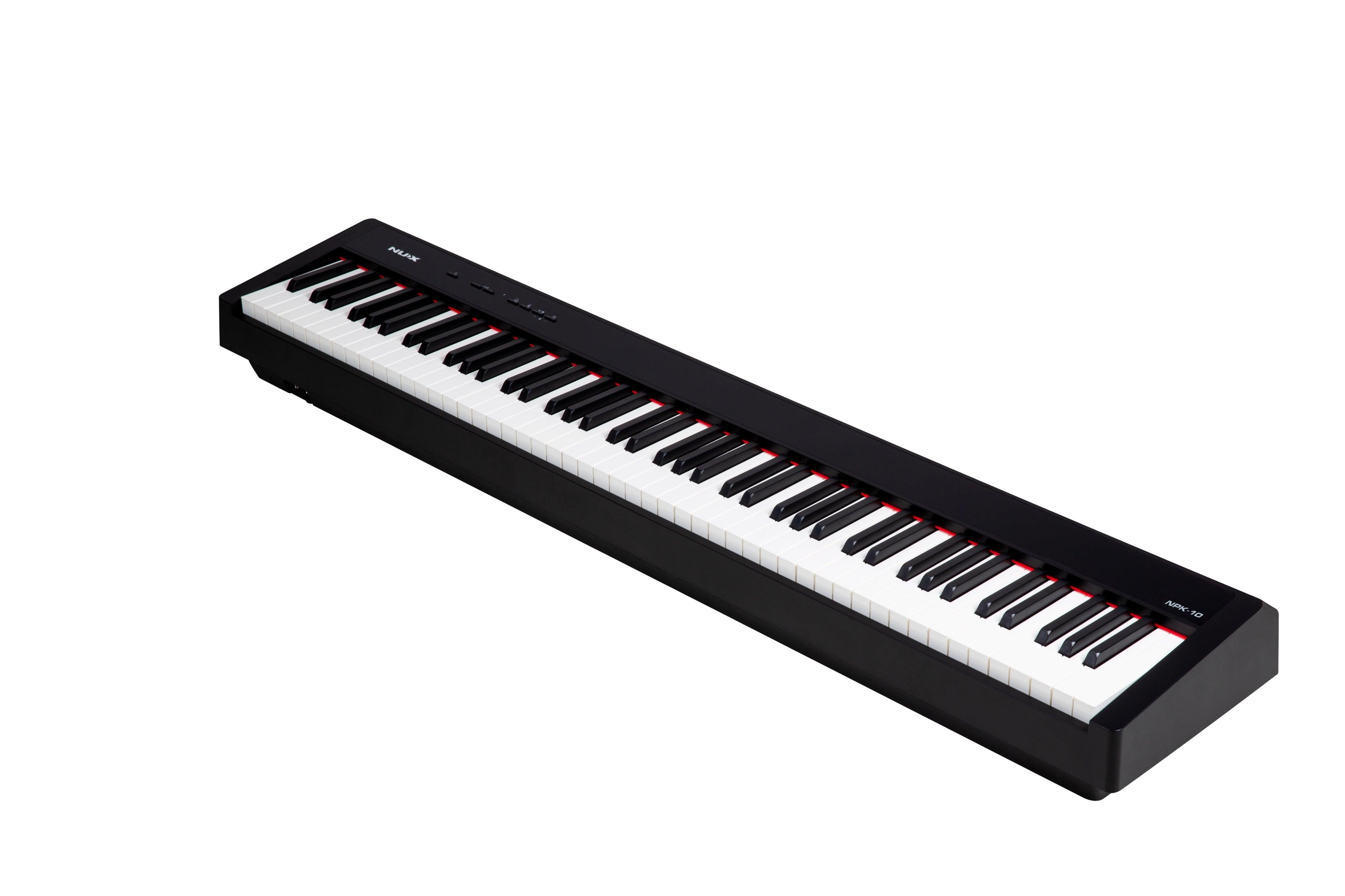 NUX NPK-10 Black Portable Digital Piano, 271 Sounds, 88-Key Triple-Sensor Scaled Hammer-Action Keyboard (1)