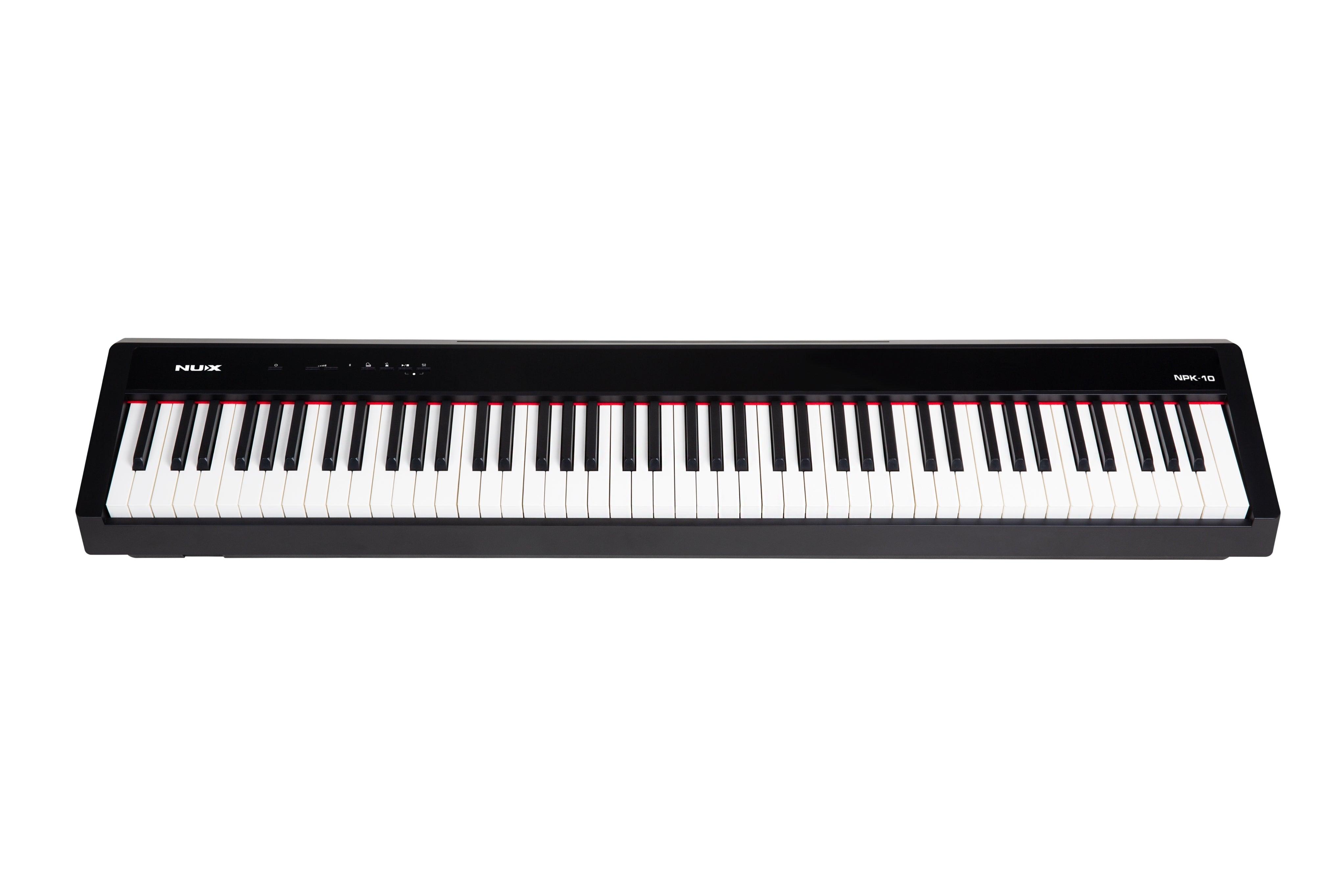 NUX NPK-10 Black Portable Digital Piano, 271 Sounds, 88-Key Triple-Sensor Scaled Hammer-Action Keyboard (1)