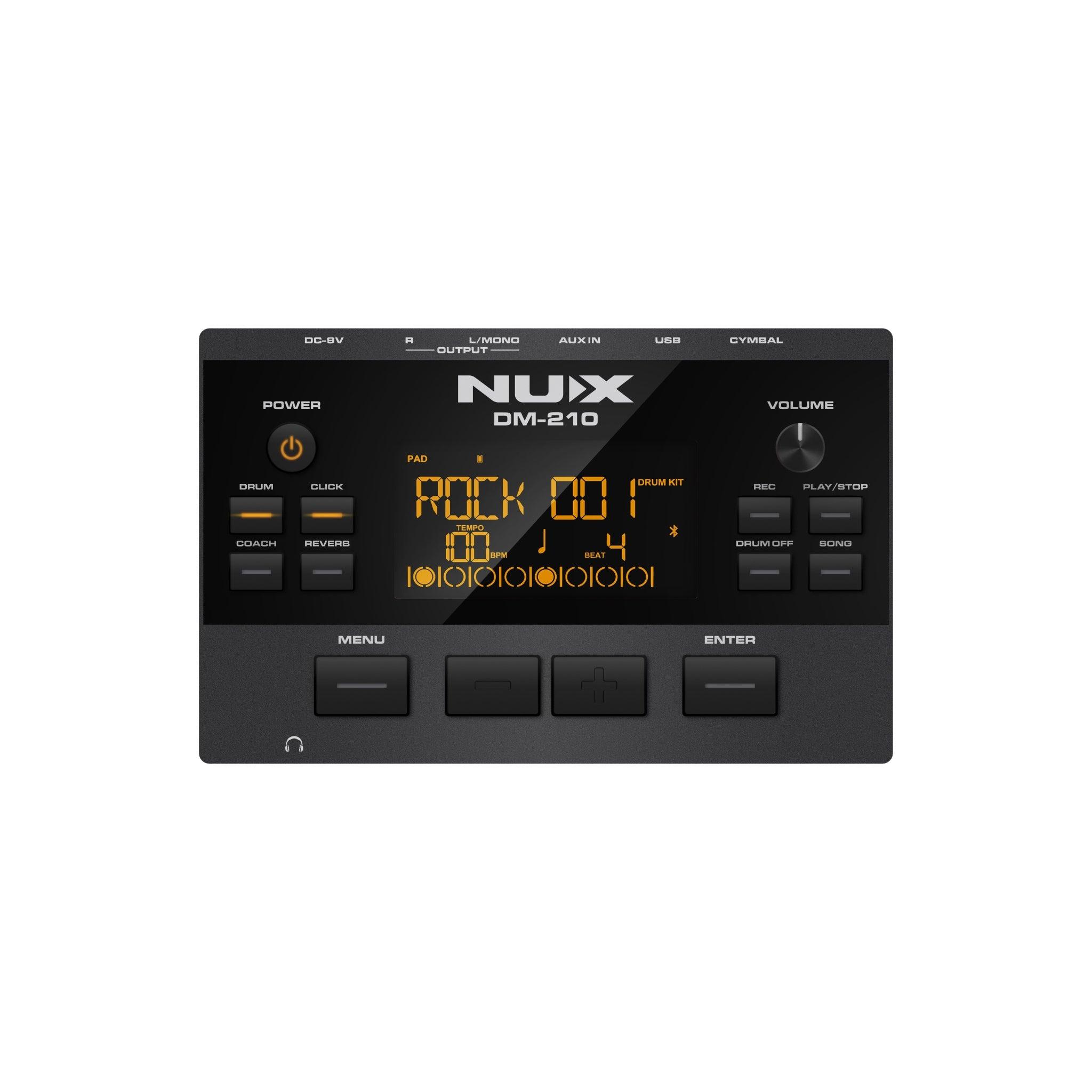 Nux Model DM-210 All Mesh Head Digital Electronic Drum Set Kit