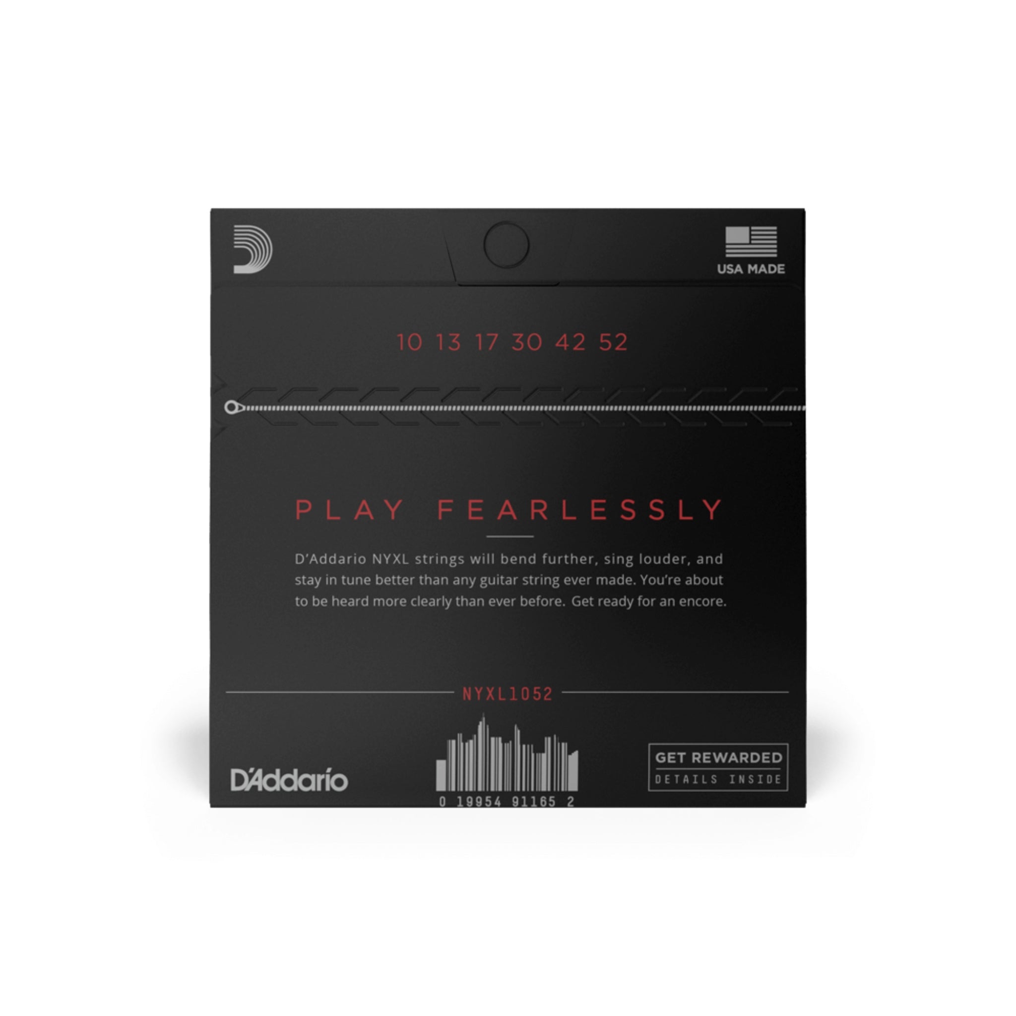 D'Addario NYXL1052 Nickel Wound Electric Guitar Strings Light Top/Heavy Bottom (10-52)