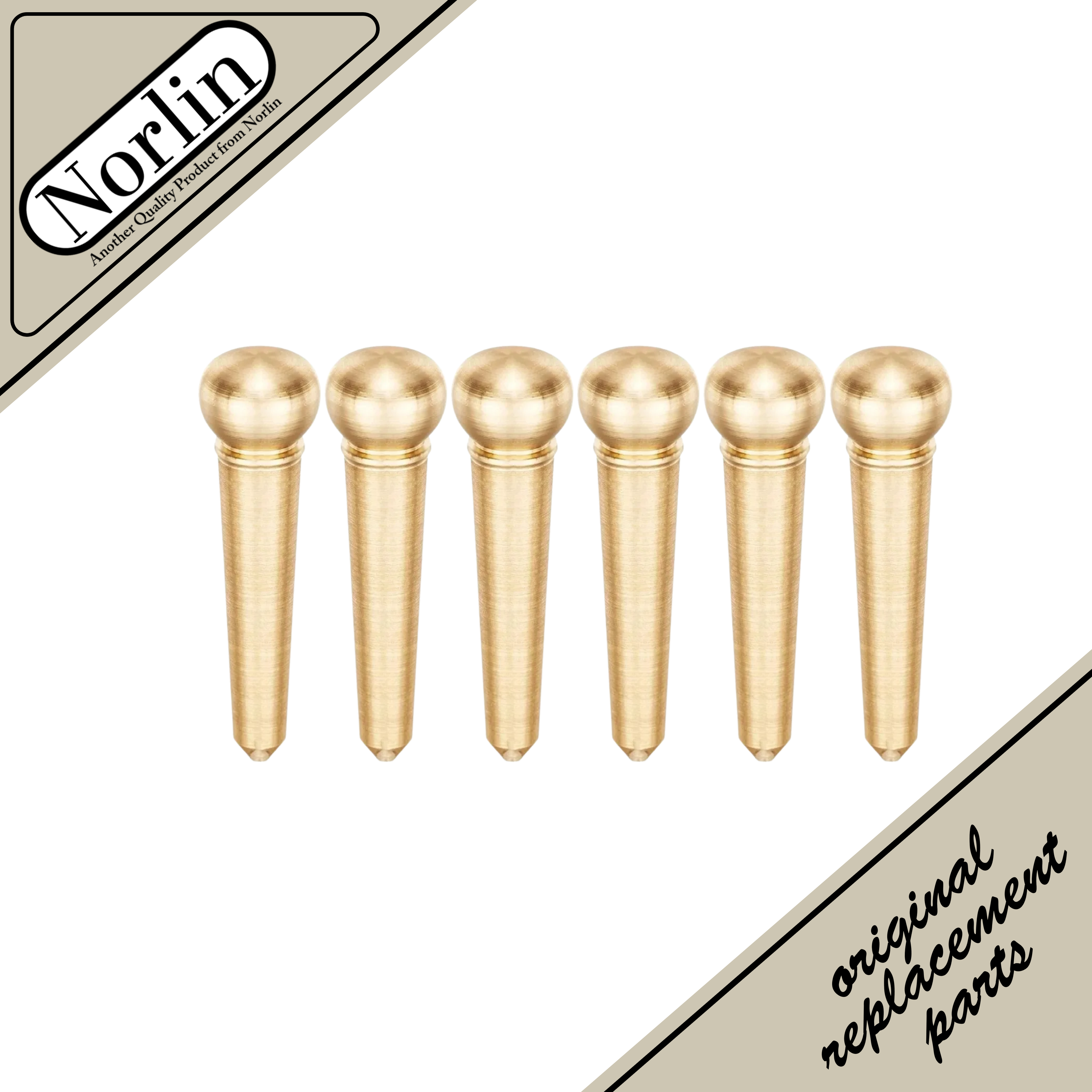 Brass Bridge Pins for Gibson® Acoustic Guitars (6-Pack)