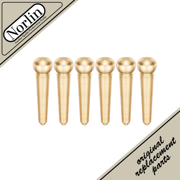 Brass Bridge Pins for Gibson® Acoustic Guitars (6-Pack)