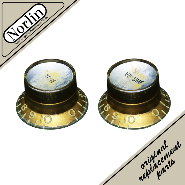 Aged Relic Top Hat Reflector Tone & Volume Knob for Gibson® Guitars (Inch)