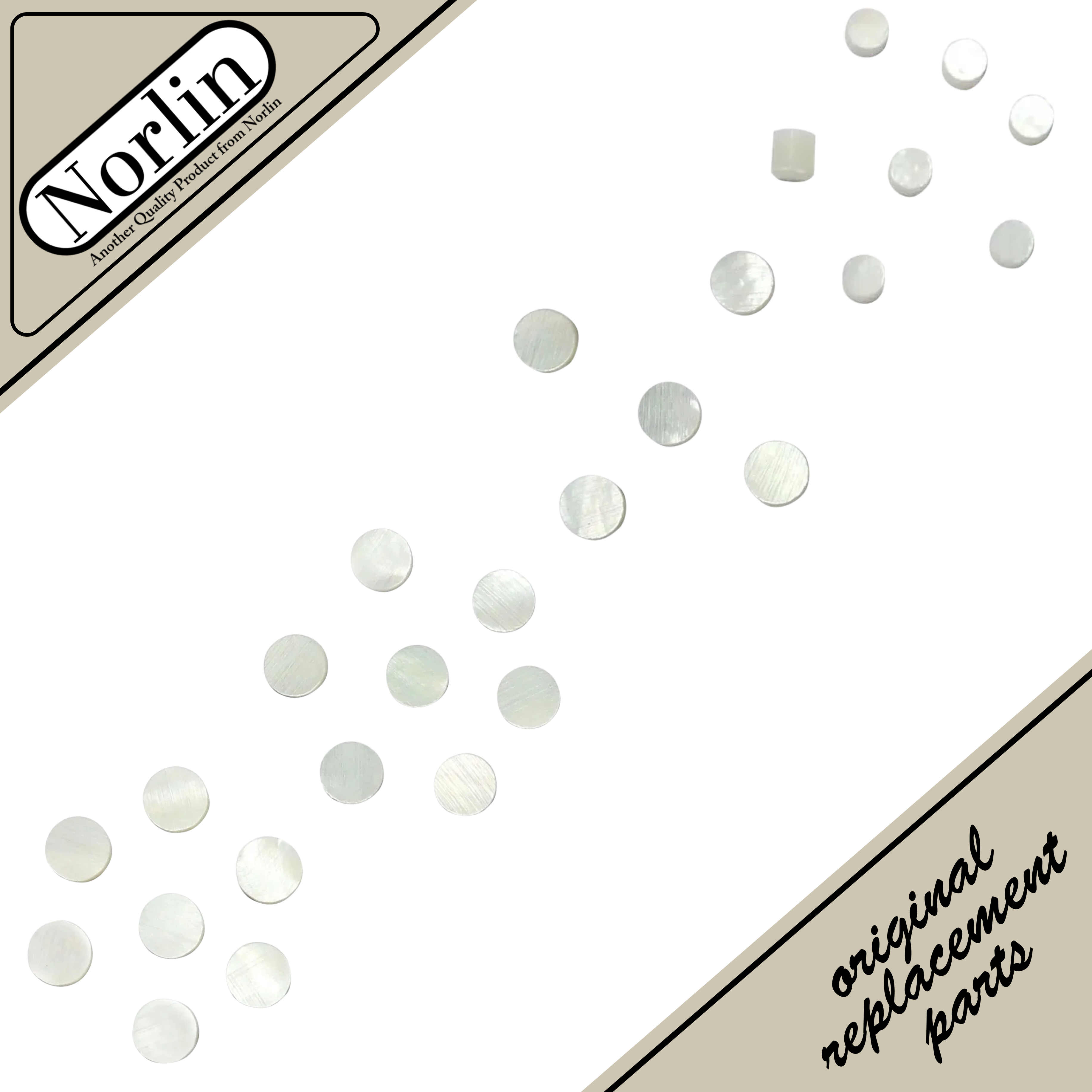 Mother of Pearl Side Position Dots & Inlays for Guitar (10-Pack)