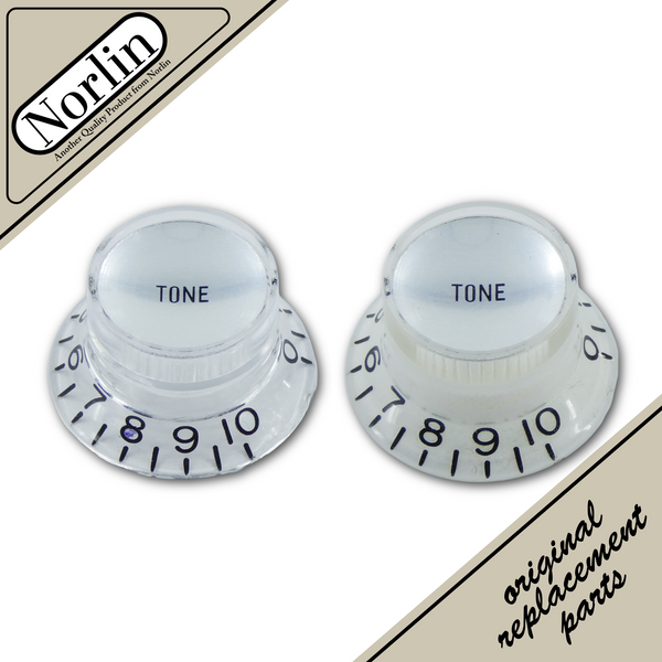 Embossed Low Top Hat Reflector Tone MOD Knob for Gibson® Guitars